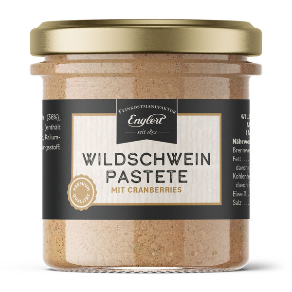Wildschweinpastete mit Cranberries, 150 g / Glas
